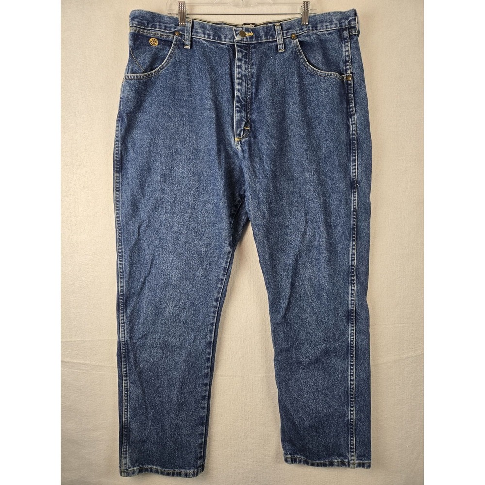 Wrangler George Strait Collection Mens Blue Denim Jeans 42 x 32 100% Cotton‎